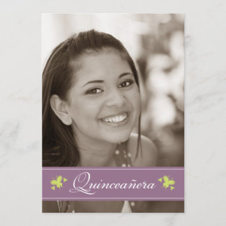 Sweet Butterflies Quinceanera Invitation (lilac)