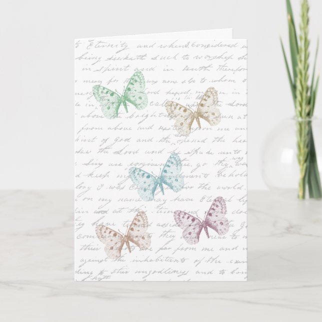 Sweet Butterflies Thinking of You Card (Front)
