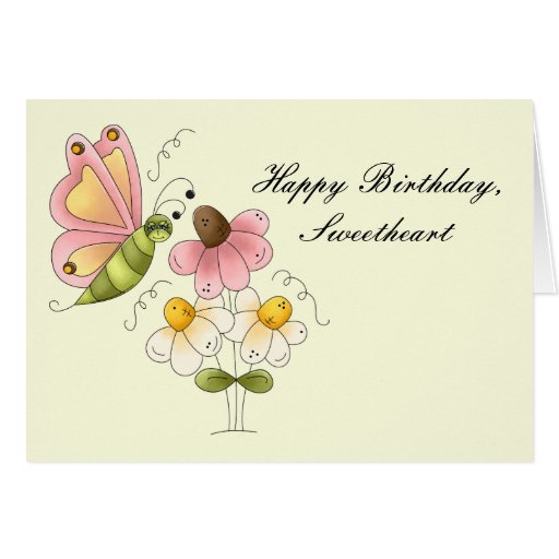 Sweet Butterfly Daughter Birthday Cards | Zazzle