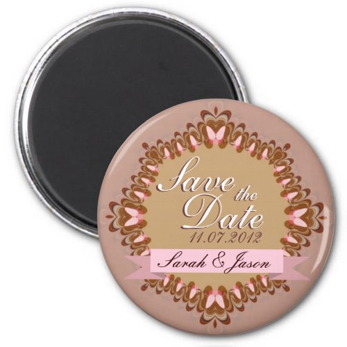 Sweet Butterfly Lace Save the Date Wedding Magnet