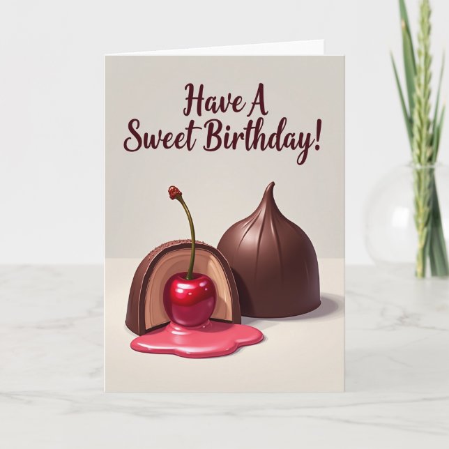 Sweet Cacao Birthday Card (Front)