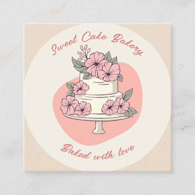 Sweet Cake Bakery Business Card (Front)
