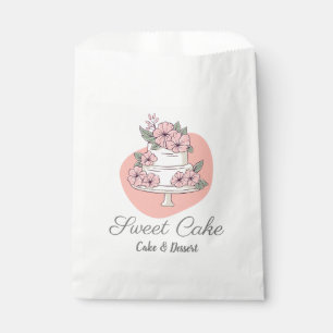 Sweet Cake Bakery Cake & Dessert Logo Favor Bag