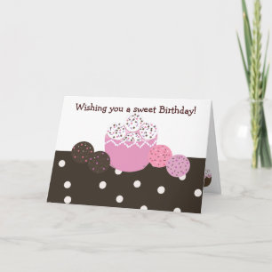 Sweet Cake Ball Birthday Design Card