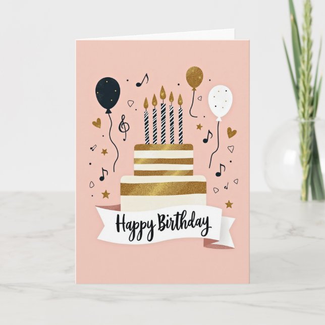 Sweet Cake Birthday Card (Front)