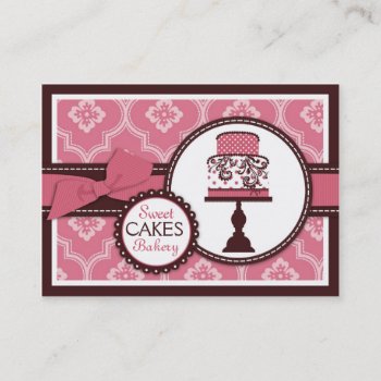 Sweet Cake Business Card by LetsCelebrateDesigns at Zazzle