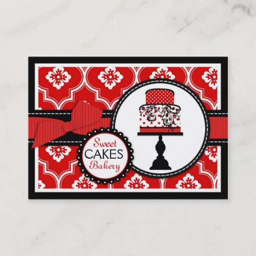 Sweet Cake Business Card Red