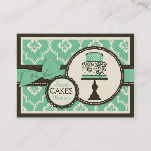 Sweet Cake Business Card Teal