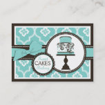 Sweet Cake Business Card Turq at Zazzle