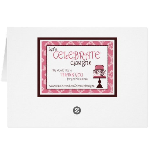 Sweet Cake Card (Back Horizontal)