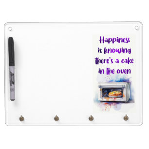 Sweet cake design  dry erase board with keychain holder