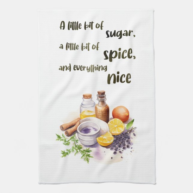 Sweet cake design kitchen towel (Vertical)
