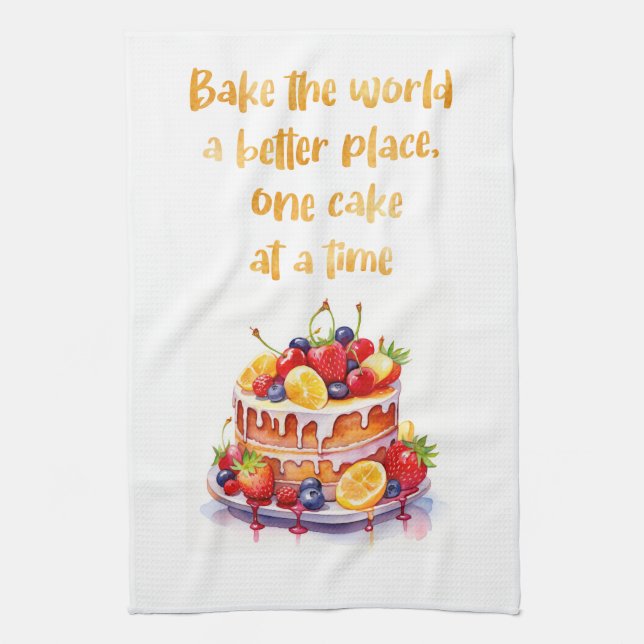 Sweet cake design kitchen towel (Vertical)