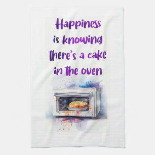 Sweet cake design kitchen towel