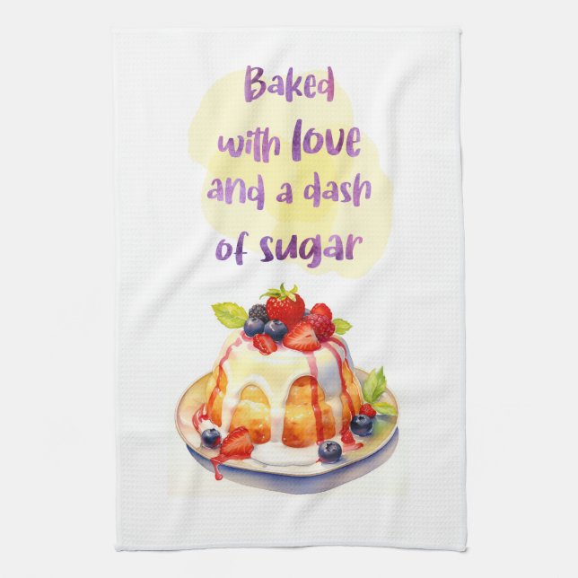 Sweet cake design kitchen towel (Vertical)
