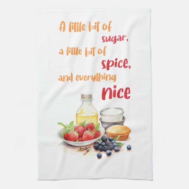 Sweet cake design kitchen towel (Vertical)