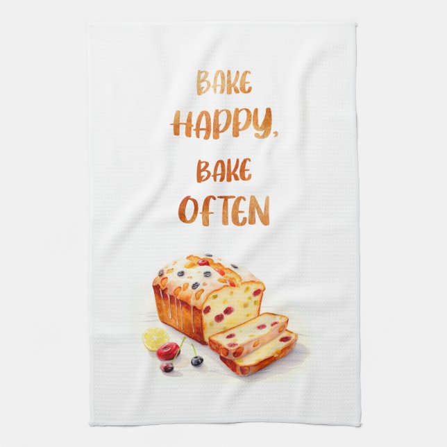Sweet cake design kitchen towel (Vertical)