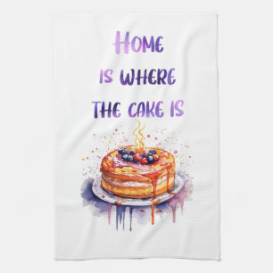 Sweet cake design kitchen towel