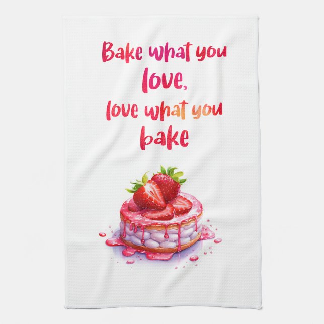 Sweet cake design kitchen towel (Vertical)
