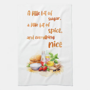 Sweet cake design kitchen towel