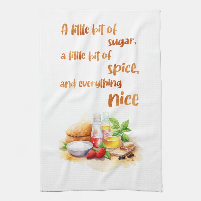Sweet cake design kitchen towel (Vertical)