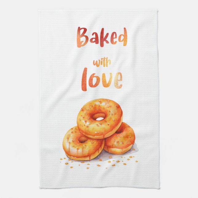 Sweet cake design kitchen towel (Vertical)
