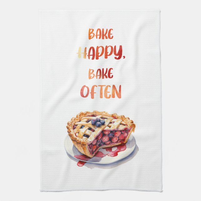 Sweet cake design kitchen towel (Vertical)