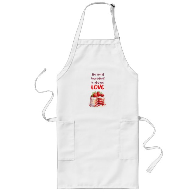Sweet cake design long apron (Front)
