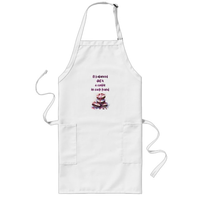 Sweet cake design long apron (Front)