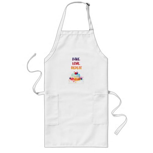 Sweet cake design long apron