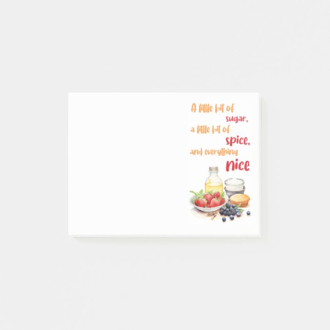 Sweet cake design  post-it notes (Front)
