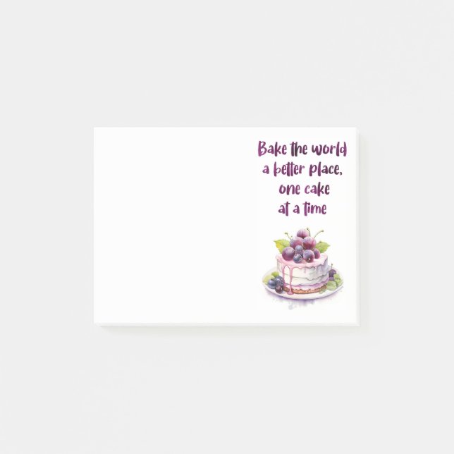 Sweet cake design  post-it notes (Front)