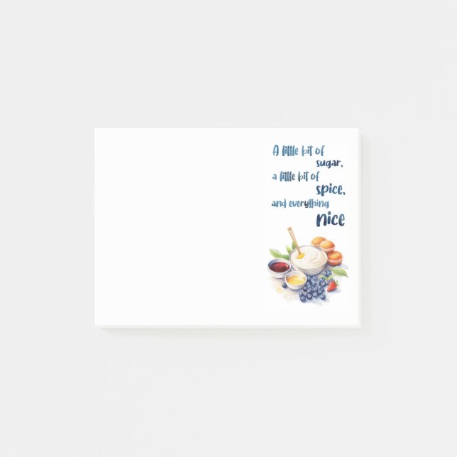 Sweet cake design  post-it notes (Front)