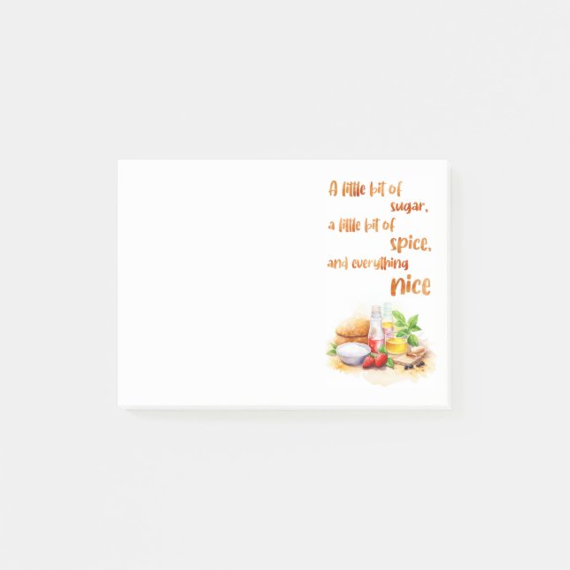 Sweet cake design  post-it notes (Front)