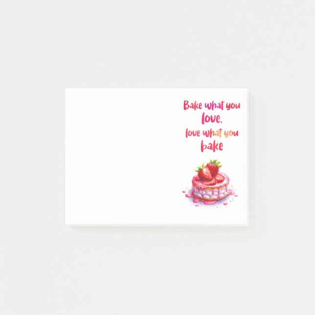 Sweet cake design  post-it notes (Front)