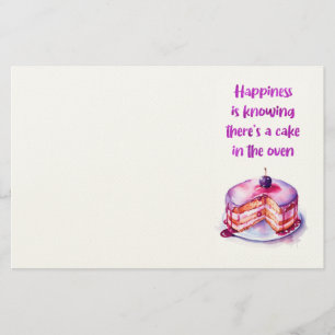Sweet cake design stationery