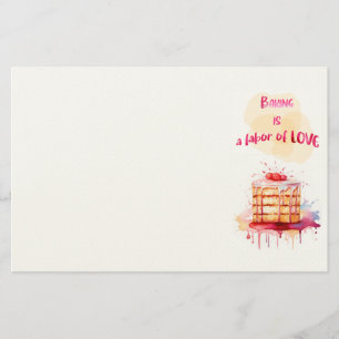 Sweet cake design stationery