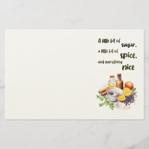 Sweet cake design stationery