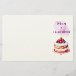 Sweet cake design stationery