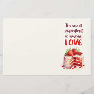 Sweet cake design stationery