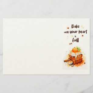 Sweet cake design stationery