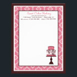 Sweet Cake Letterhead<br><div class="desc">Elegant cake with damask print.</div>