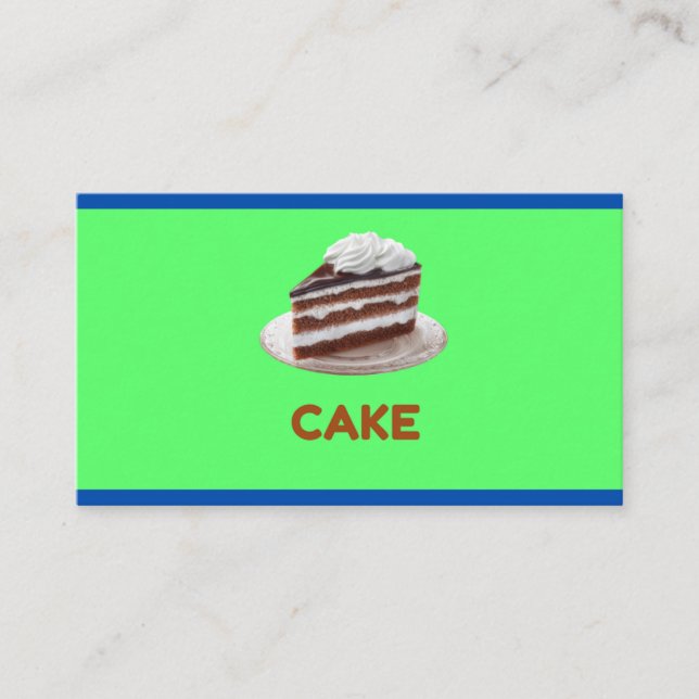Sweet Cake Macaron Cupcake  Bakery Business Card (Front)