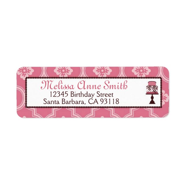 Sweet Cake Return Label (Front)