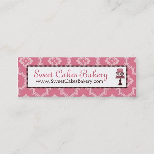 Customizable Sweet Cake Skinny Business Card