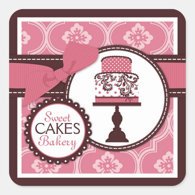 Sweet Cake Sticker Business Sticker (Front)