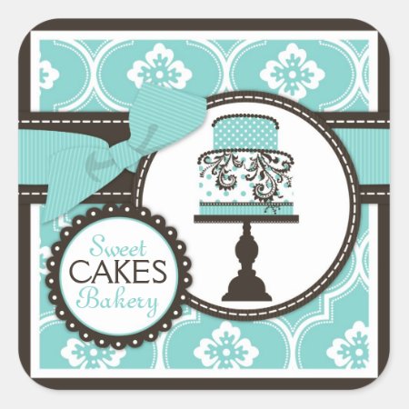 Sweet Cake Sticker Business Sticker Turq