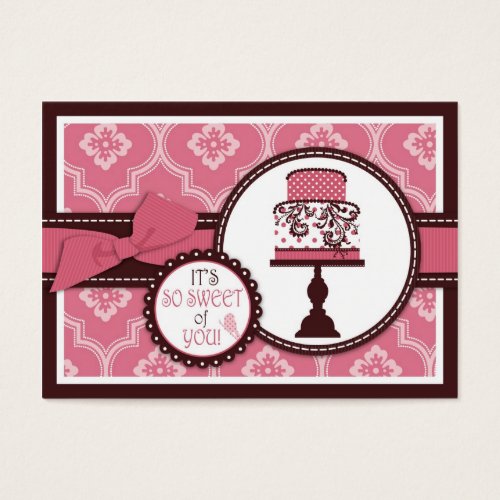 Sweet Cake TY Gift Tag Business Card Template