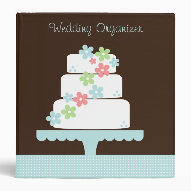 Sweet Cake Wedding Organizer 3 Ring Binder (Front)