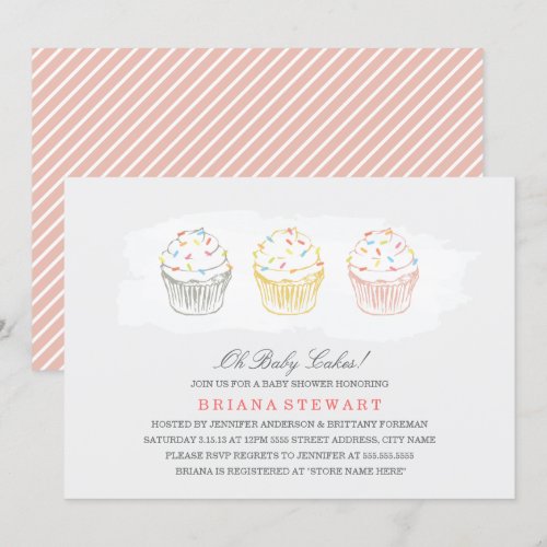 Sweet Cakes Baby Shower Invite